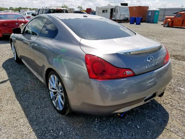 JNKCV64EX8M124206 - 2008 INFINITI G37 BASE SILVER photo 3