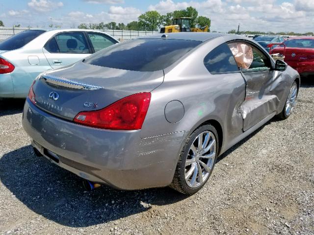 JNKCV64EX8M124206 - 2008 INFINITI G37 BASE SILVER photo 4