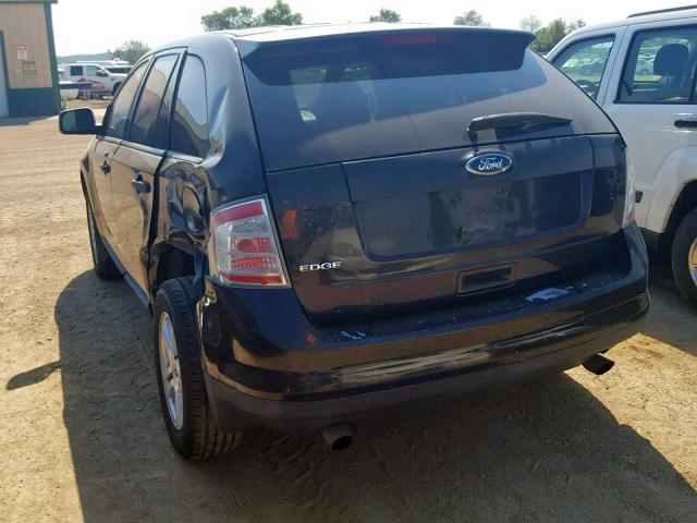 2FMDK36C88BA62962 - 2008 FORD EDGE SE BLACK photo 3