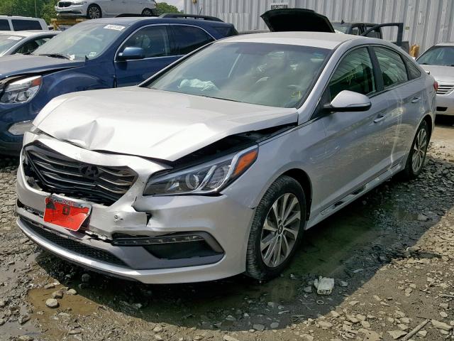 5NPE34AF9GH285849 - 2016 HYUNDAI SONATA SPO SILVER photo 2