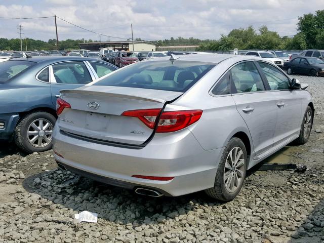 5NPE34AF9GH285849 - 2016 HYUNDAI SONATA SPO SILVER photo 4