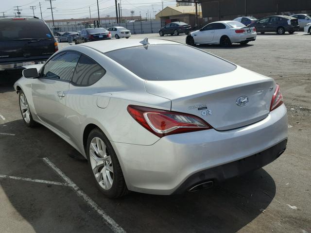 KMHHT6KD5DU110016 - 2013 HYUNDAI GENESIS CO SILVER photo 3