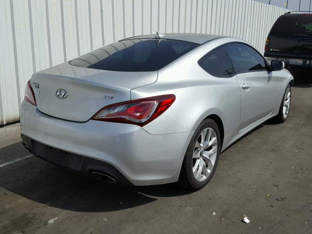 KMHHT6KD5DU110016 - 2013 HYUNDAI GENESIS CO SILVER photo 4