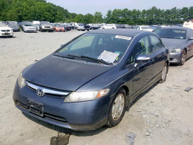 JHMFA36236S027979 - 2006 HONDA CIVIC HYBR BLUE photo 2