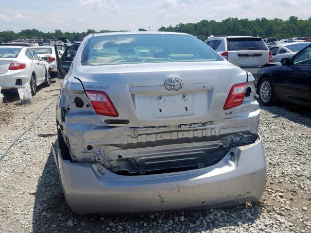 4T1BE46K37U069385 - 2007 TOYOTA CAMRY NEW SILVER photo 9