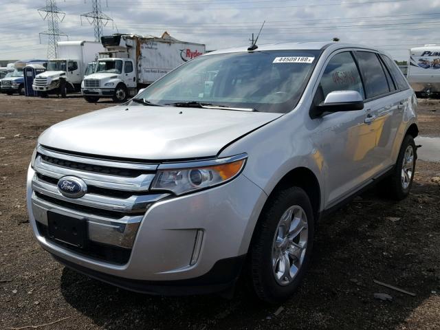 2FMDK3JC4DBC69429 - 2013 FORD EDGE SEL SILVER photo 2