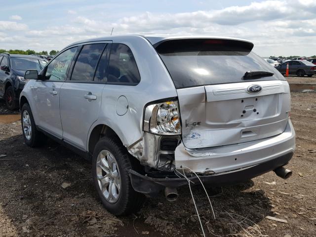 2FMDK3JC4DBC69429 - 2013 FORD EDGE SEL SILVER photo 3