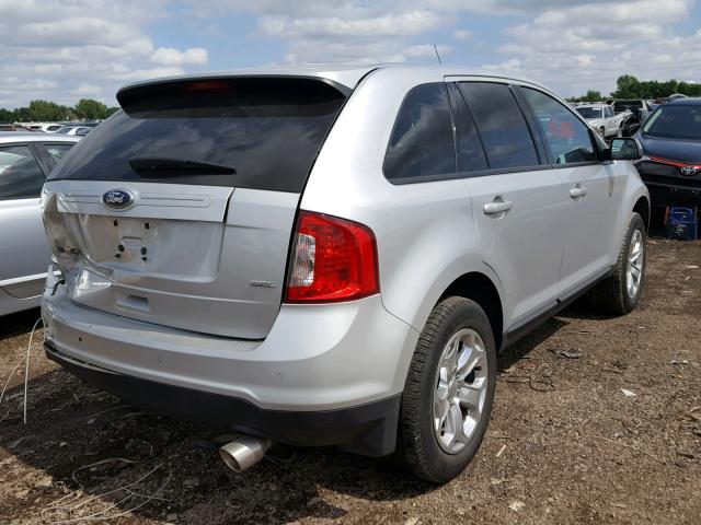 2FMDK3JC4DBC69429 - 2013 FORD EDGE SEL SILVER photo 4