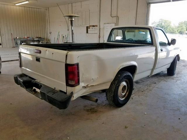 1B7GL26X7SS320445 - 1995 DODGE DAKOTA WHITE photo 4