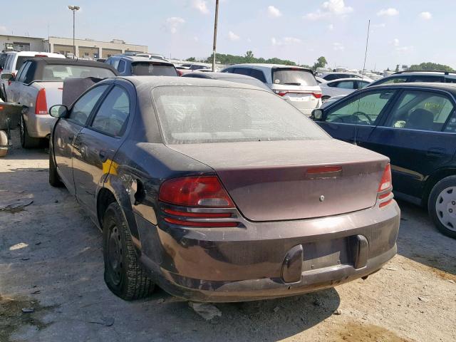 1B3EL36X24N121089 - 2004 DODGE STRATUS SE BLACK photo 3