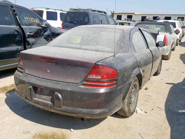 1B3EL36X24N121089 - 2004 DODGE STRATUS SE BLACK photo 4