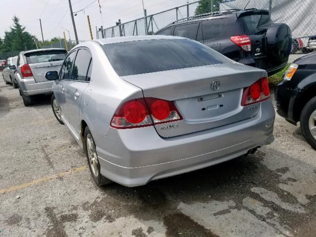 2HHFD56757H201802 - 2007 ACURA CSX PREMIU SILVER photo 3