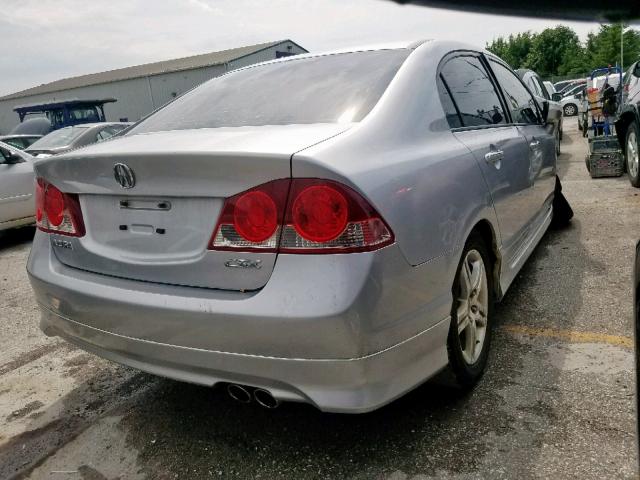 2HHFD56757H201802 - 2007 ACURA CSX PREMIU SILVER photo 4