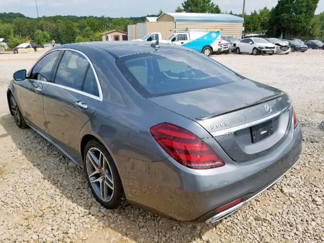 WDDUG8GB1JA407975 - 2018 MERCEDES-BENZ S 560 4MAT GRAY photo 3