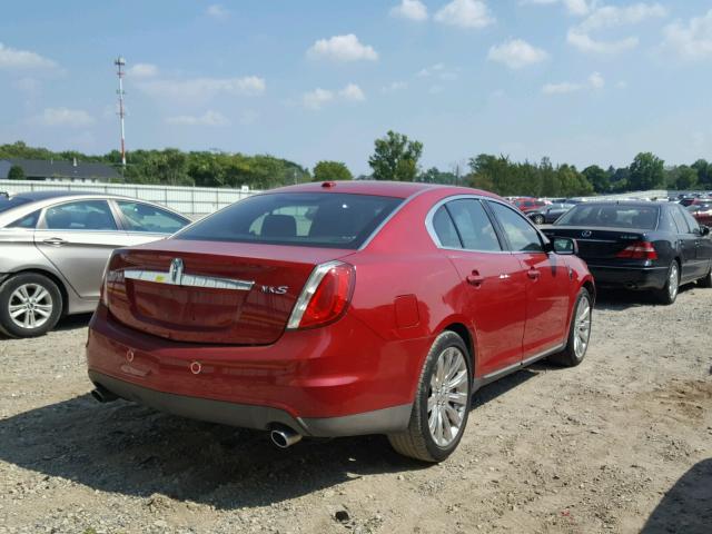 1LNHM93R19G618451 - 2009 LINCOLN MKS RED photo 4