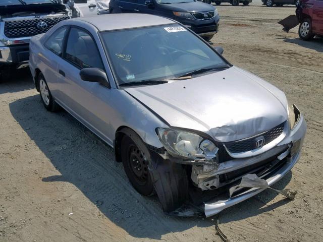 1HGEM22125L067234 - 2005 HONDA CIVIC DX V SILVER photo 1