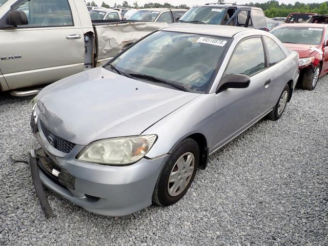 1HGEM22125L067234 - 2005 HONDA CIVIC DX V SILVER photo 2