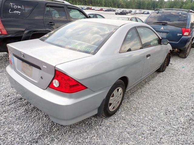 1HGEM22125L067234 - 2005 HONDA CIVIC DX V SILVER photo 4