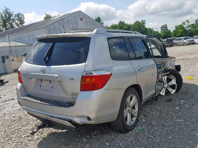 JTEES42A182055212 - 2008 TOYOTA HIGHLANDER SILVER photo 4