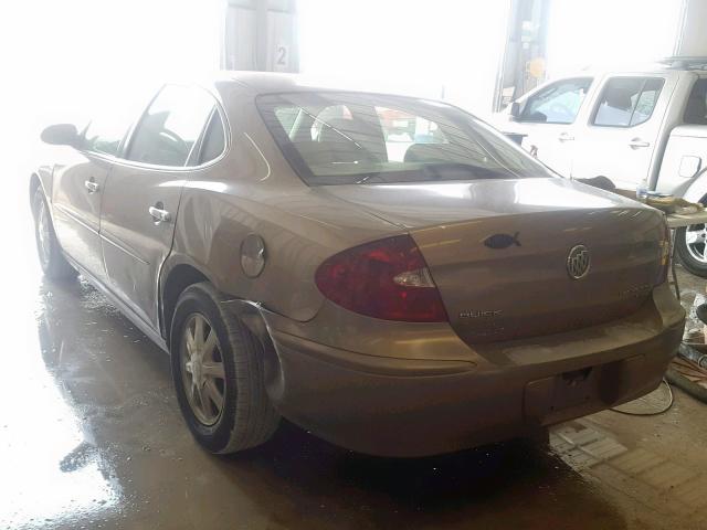 2G4WD582161209211 - 2006 BUICK LACROSSE C TAN photo 3