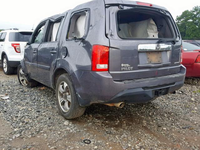 5FNYF3H33FB007360 - 2015 HONDA PILOT SE GRAY photo 3