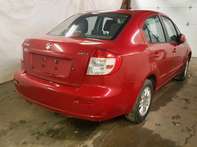 JS2YC5A37C6300464 - 2012 SUZUKI SX4 LE RED photo 4