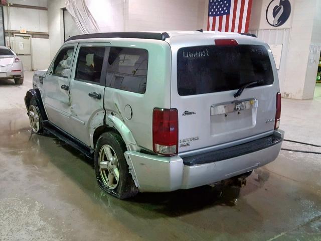 1D8GU58K48W234027 - 2008 DODGE NITRO SLT SILVER photo 3