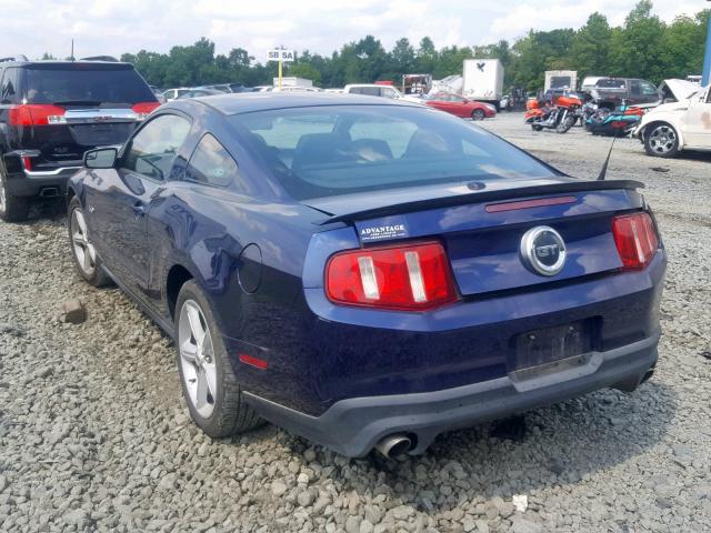 1ZVBP8CF3C5228730 - 2012 FORD MUSTANG GT BLUE photo 3