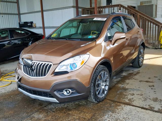 KL4CJ2SM1GB576288 - 2016 BUICK ENCORE SPO BROWN photo 2