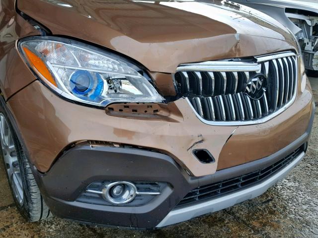 KL4CJ2SM1GB576288 - 2016 BUICK ENCORE SPO BROWN photo 9