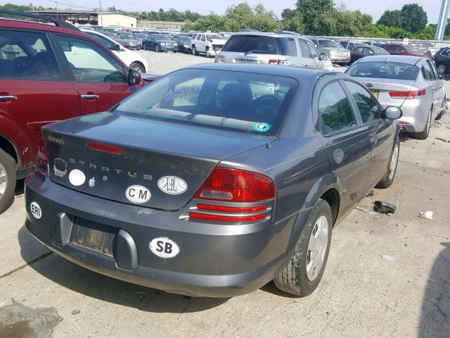 1B3EL36J44N379139 - 2004 DODGE STRATUS SE GRAY photo 4