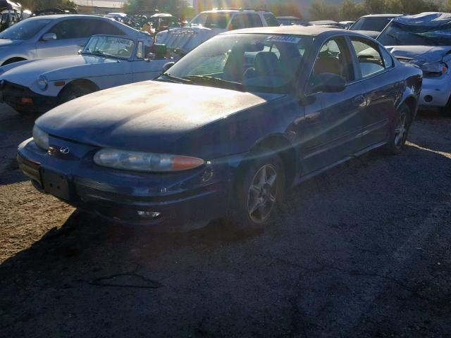 1G3NL52E2YC429671 - 2000 OLDSMOBILE ALERO GL BLUE photo 2