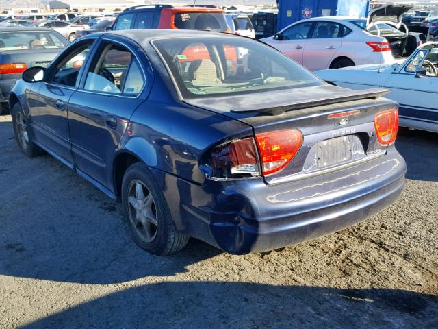 1G3NL52E2YC429671 - 2000 OLDSMOBILE ALERO GL BLUE photo 3