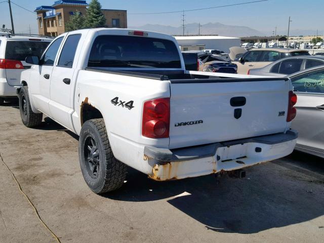 1D7HW28NX6S683728 - 2006 DODGE DAKOTA QUA WHITE photo 3