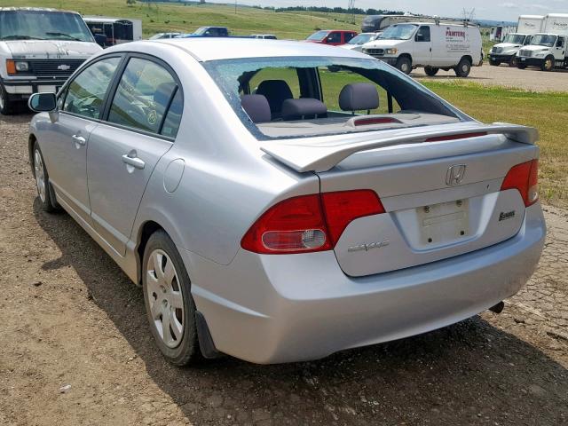 1HGFA16537L111300 - 2007 HONDA CIVIC LX SILVER photo 3