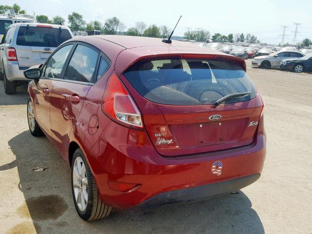 3FADP4EJ6FM209339 - 2015 FORD FIESTA SE RED photo 3