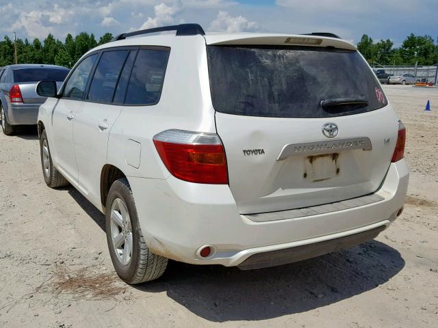 JTEDS41A282022247 - 2008 TOYOTA HIGHLANDER WHITE photo 3