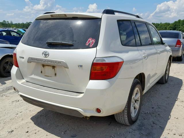 JTEDS41A282022247 - 2008 TOYOTA HIGHLANDER WHITE photo 4