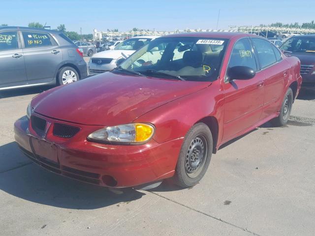 1G2NE52E65M190906 - 2005 PONTIAC GRAND AM S MAROON photo 2