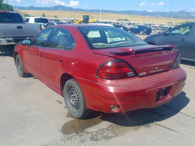 1G2NE52E65M190906 - 2005 PONTIAC GRAND AM S MAROON photo 3