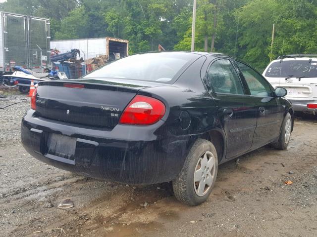 1B3ES26C23D208568 - 2003 DODGE NEON SE BLACK photo 4