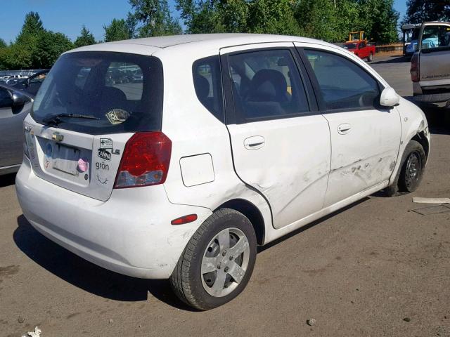 KL1TD66628B011900 - 2008 CHEVROLET AVEO BASE თეთრი ფოტო 4