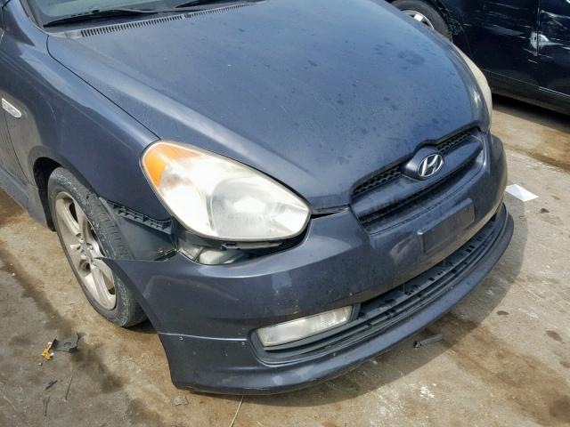 KMHCN36C38U061182 - 2008 HYUNDAI ACCENT SE GRAY photo 10