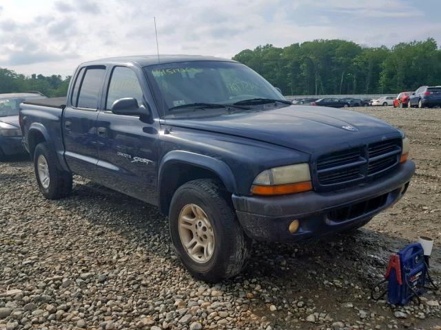 1B7HG2AXX1S325525 - 2001 DODGE DAKOTA QUA BLUE photo 1