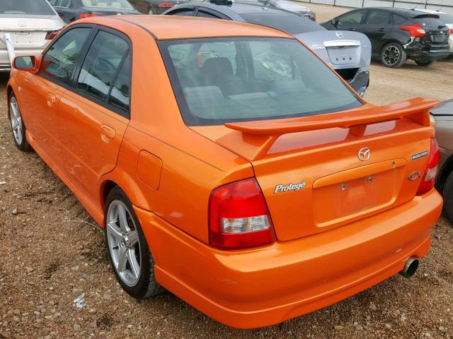 JM1BJ227430641720 - 2003 MAZDA PROTEGE SP ORANGE photo 3