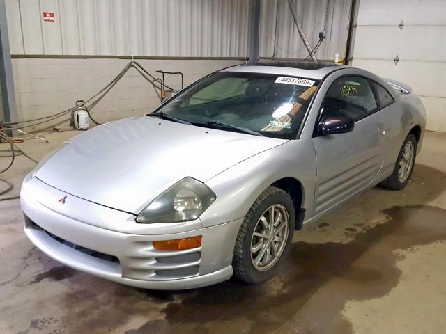 4A3AC44G81E045070 - 2001 MITSUBISHI ECLIPSE GS SILVER photo 2