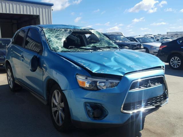 4A4AP3AU8EE033057 - 2014 MITSUBISHI OUTLANDER BLUE photo 1