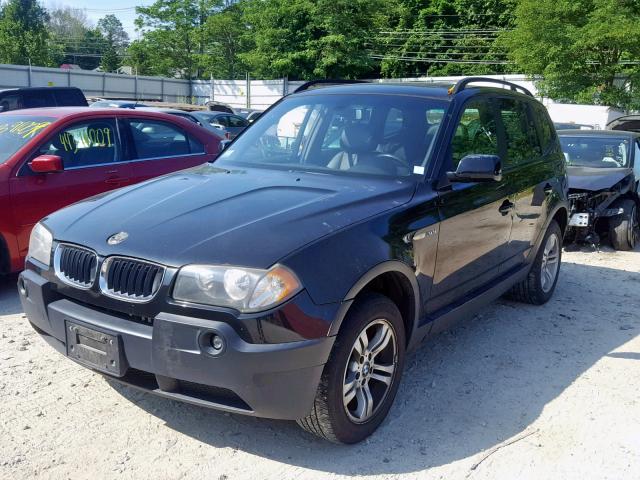 WBXPA93485WD04640 - 2005 BMW X3 3.0I BLACK photo 2