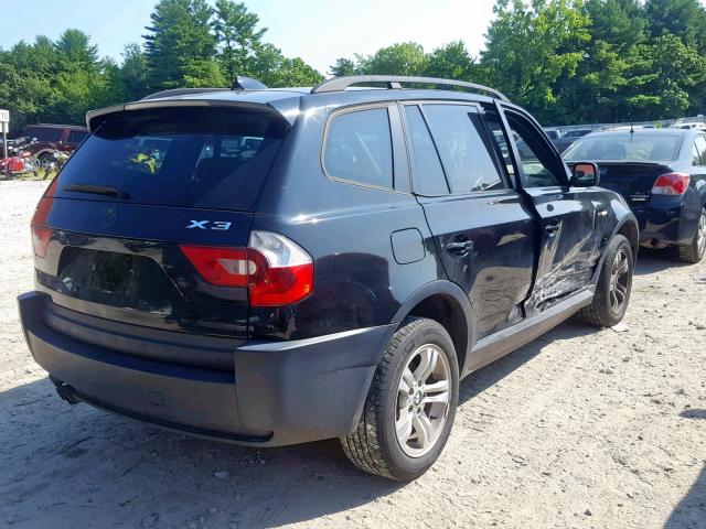 WBXPA93485WD04640 - 2005 BMW X3 3.0I BLACK photo 4