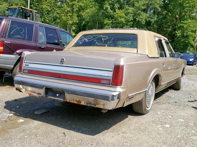 1LNBM81F3JY810591 - 1988 LINCOLN TOWN CAR GOLD photo 4